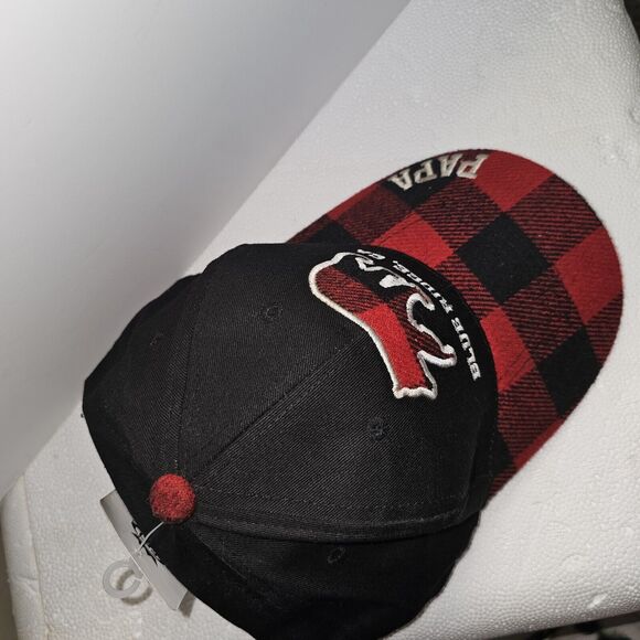 Headwear Papa Bear Baseball Cap -Blue Ridge, Ga-Buffalo Plaid Father's Day- NWT - Picture 7 of 13